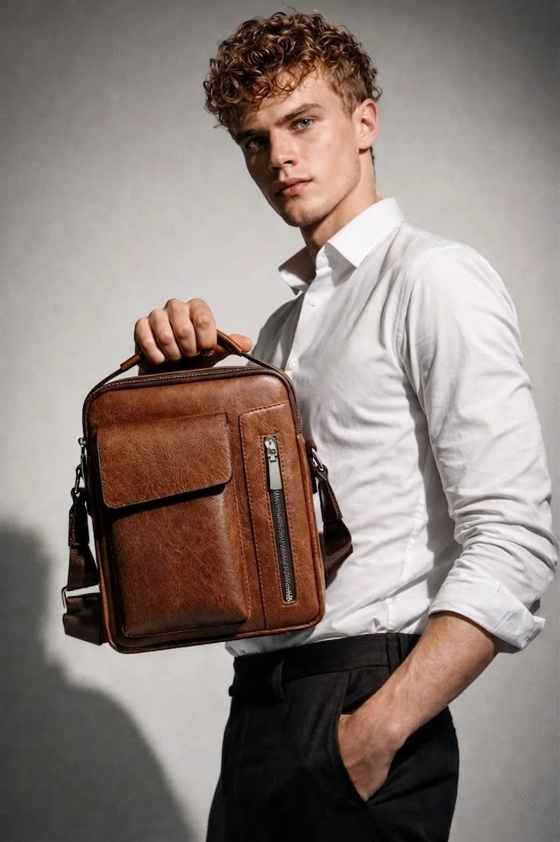 Men's Real Leather Satchel - Thornbury
